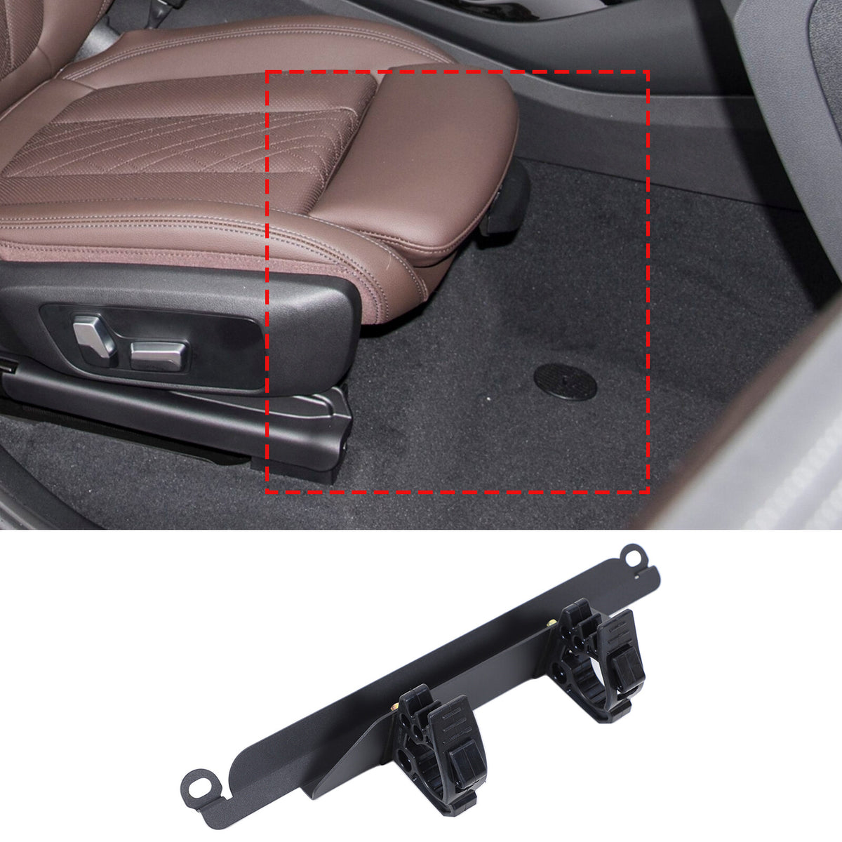 Passanger Side Under Seat Flashlight Holder Bracket Mount For BMW X3 G01 2018-22 3