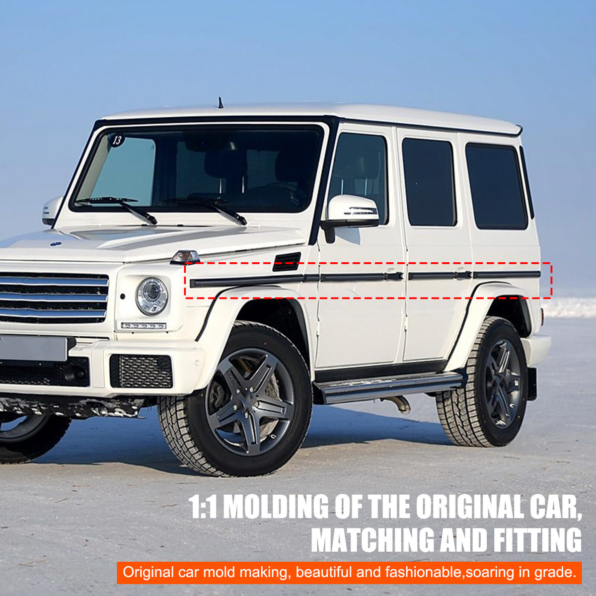 Red Cabon Body Side Door Moulding Sticker For Benz G Class W463 G500/55/63 07-18 8