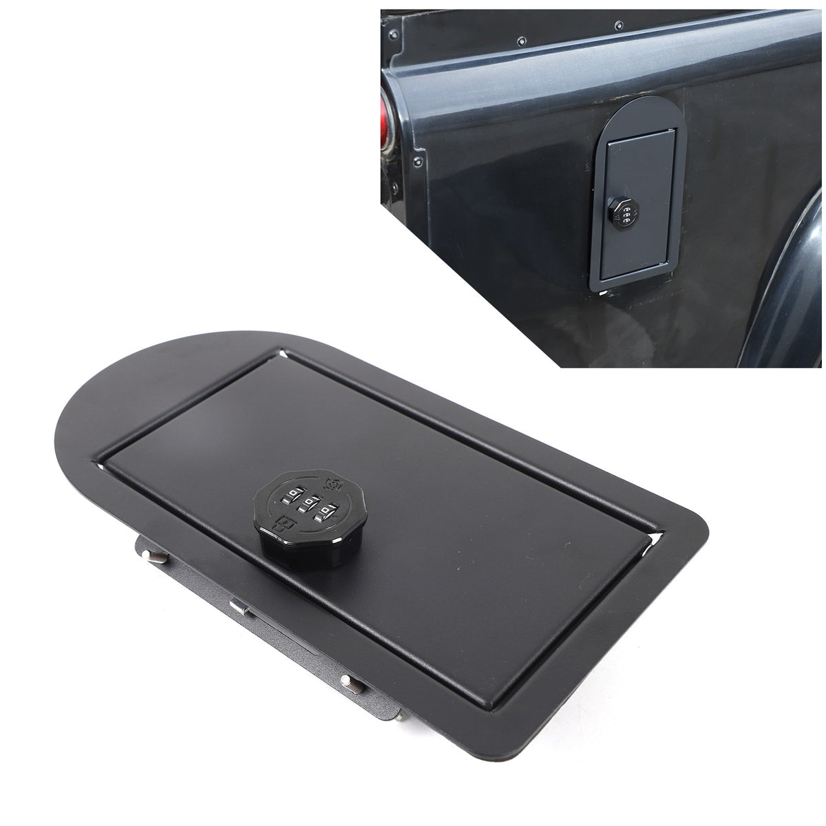 Carbon Steel Fuel Tank Cap Anti-Theft Lock Trim For LR Defender L663 04-18 US 17