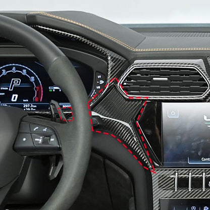 Matte Real Dry Carbon Fiber Center Console Panel Trim For Lamborghini URUS 18-23 5