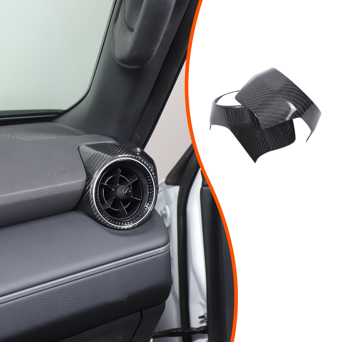 Real Carbon Fiber Side Air Outlet Trim for Toyota Land Cruiser Prado LC250 24+ 8