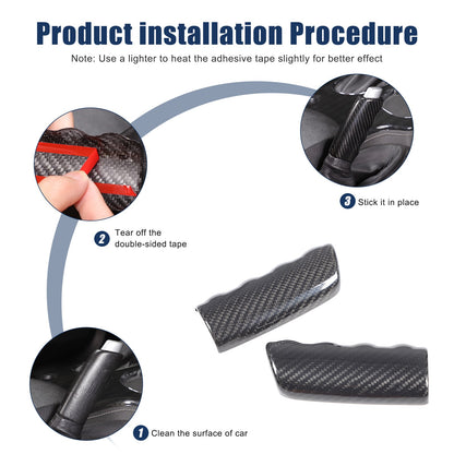 Real Dry Carbon Fiber Handbrake Lever Cover Trim For Corvette C6 2005-2013 3