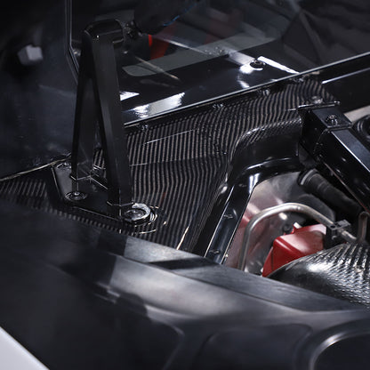 Real Dry Carbon Fiber Engine Bay Tank Panel Cover Frame Trim For Corvette C8 20+ 45