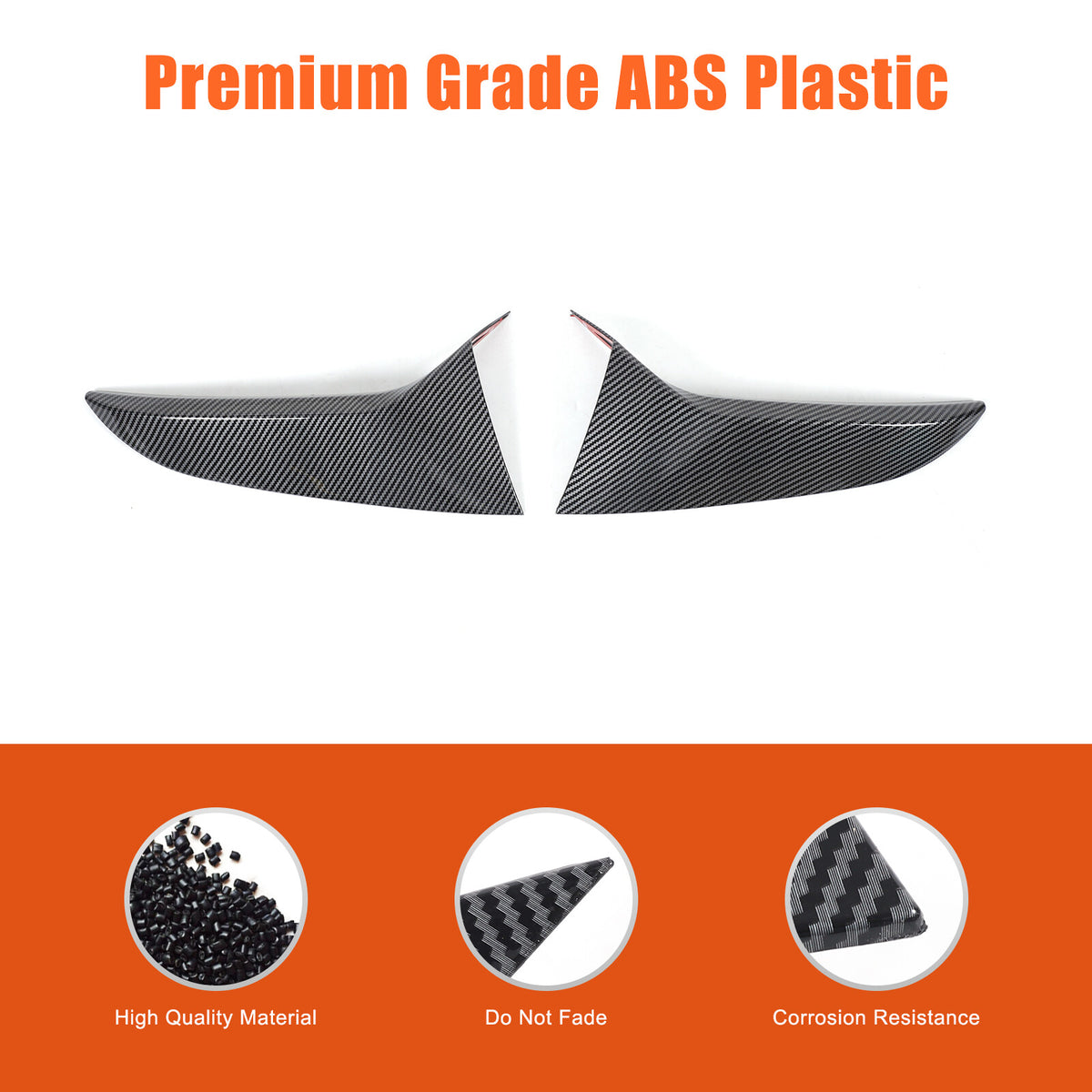 ABS Carbon Fiber Rear Window Sill C Pillar Trim For Subaru Crosstrek GU 2024 18