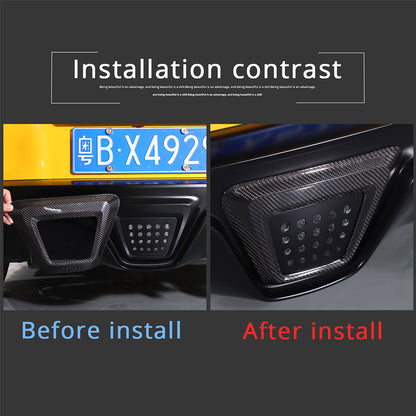 Real Carbon fiber Rear lower Bumper brake light frame For Toyota Supra 2019-24 4
