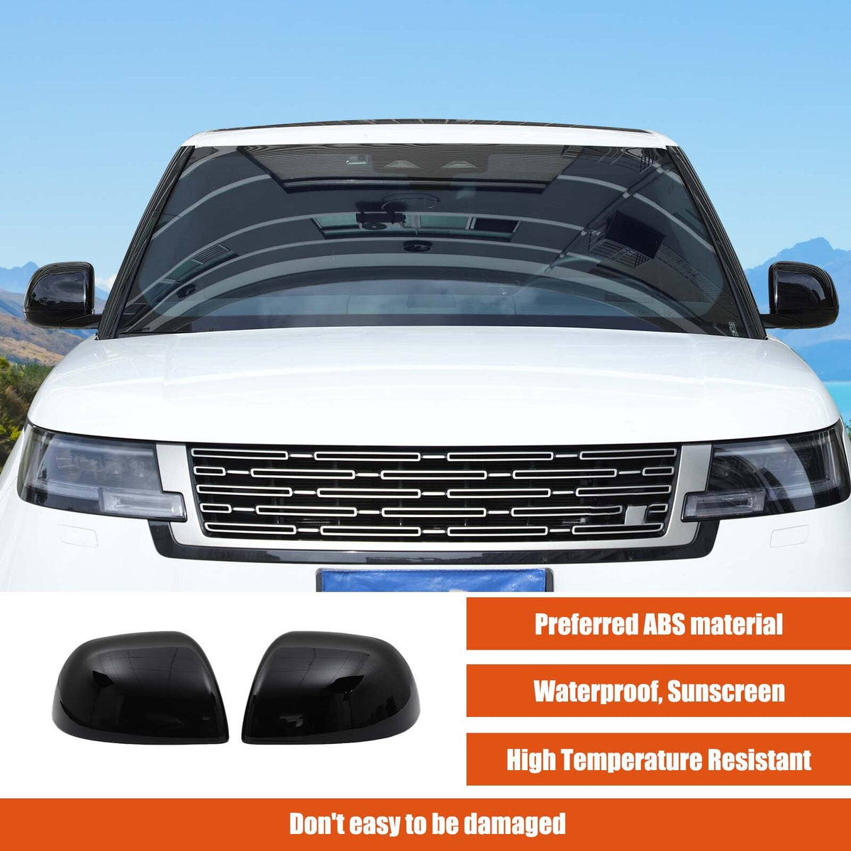 Glossy Piano Black Outer Mirror Trim For LR Range Rover Sport/Range Rover 2023+ 14