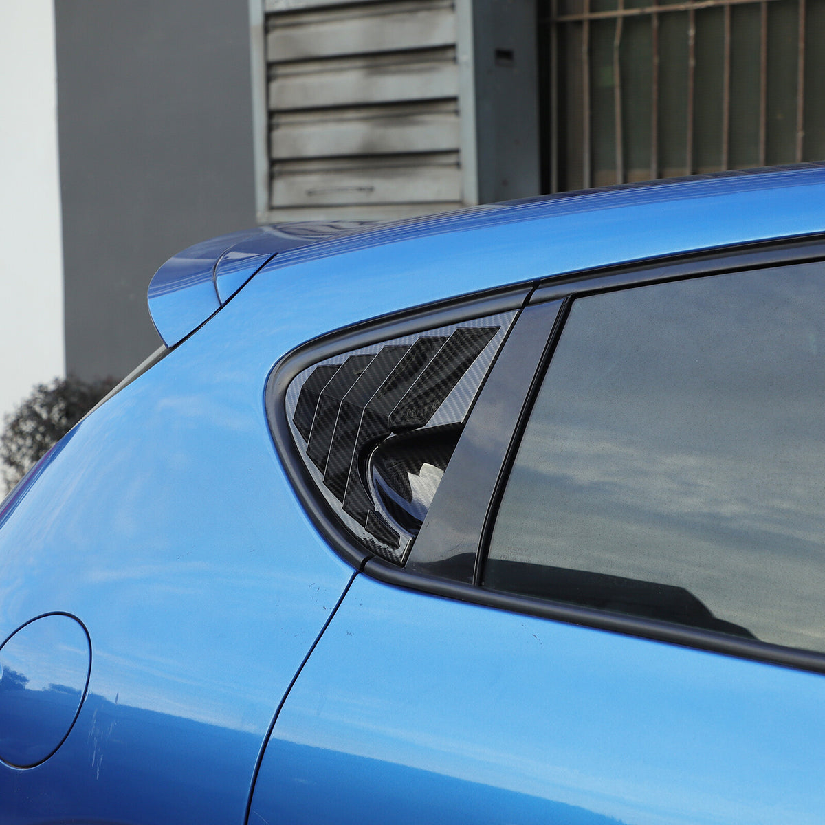 ABS Carbon Fiber Rear Side Window Louver Shutter Cover For Seat Leon MK2 08-12 12