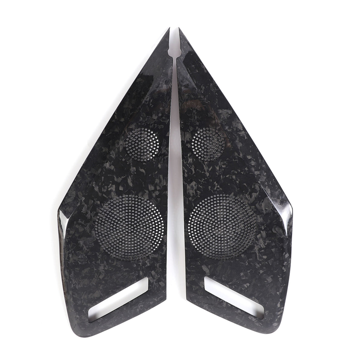 Forged Real Carbon Fiber Door Sound Speaker Cover Trim For 2020-26 C8 Corvette 5