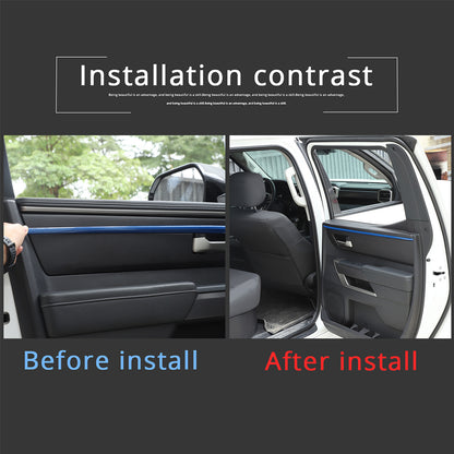 Blue inner Interior door Upper Armrest panel Trim Cover For Toyota Tundra 22-23 16