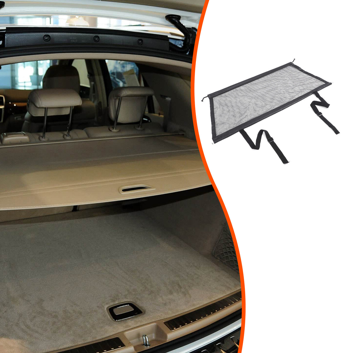 Trunk Safety Cargo Back Seat Isolation Net Pet Barrier For Benz ML W164 2013-16 11
