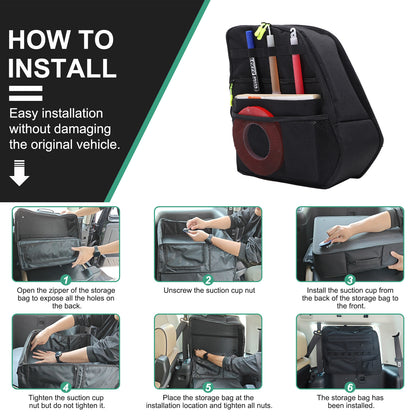 Black Rear Trunk Side Storage Bag Pockets Organizer For BMW X7 G07 2019-23 21
