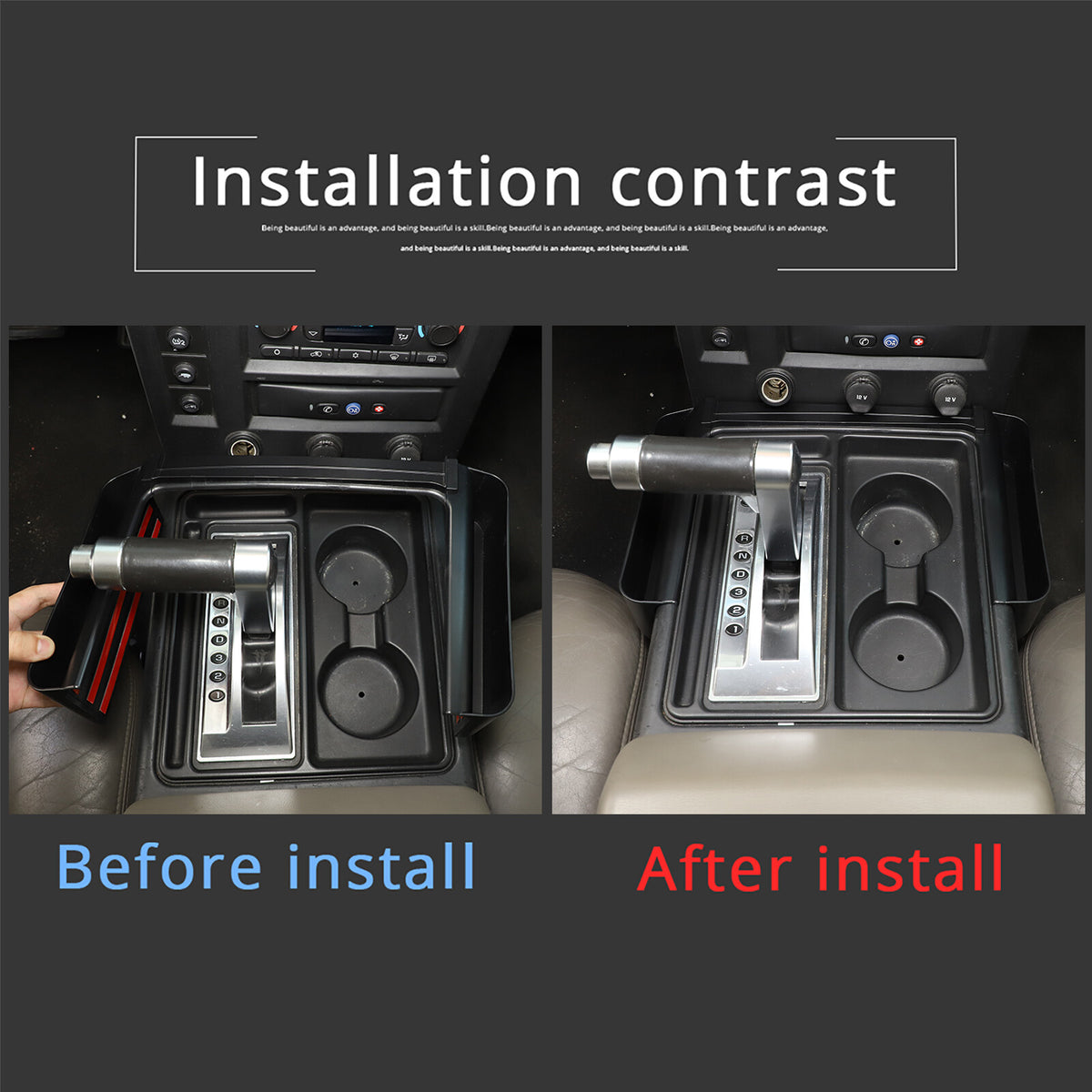 Dash Center Console Storage Box Tray Side Organizer Set For Hummer H2 2003-07 US 8