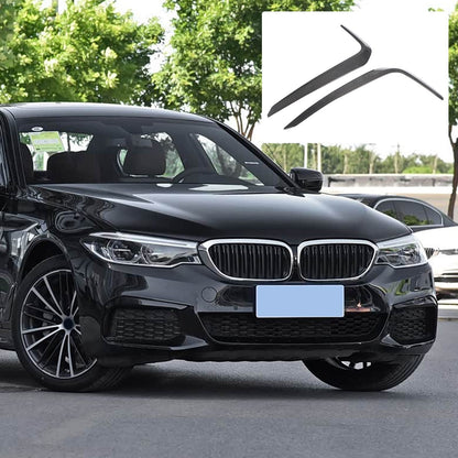 Real Carbon Fiber Front Fog Light Lamp Strip Trim For BMW 5 Series G30 2018-2020 12