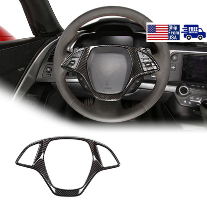 17x ABS Carbon Fiber Interior Full Center Console Trim Set For Corvette C7 14-19 3