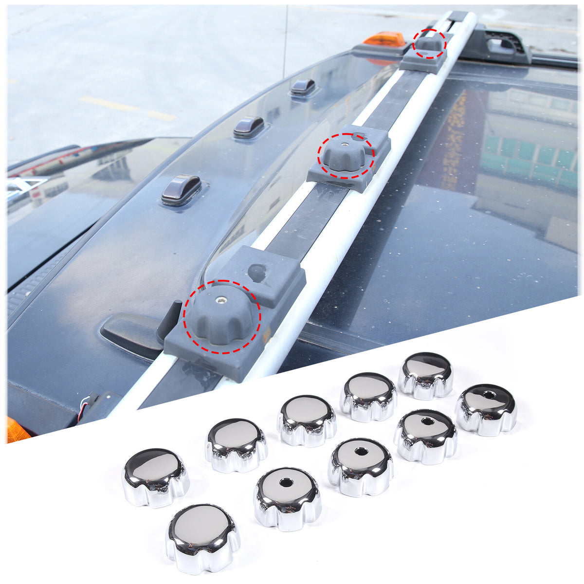 Silver Chrome Cover Trim Door Handle Mirror Hood Vent Kit For Hummer H2 2003-09 6