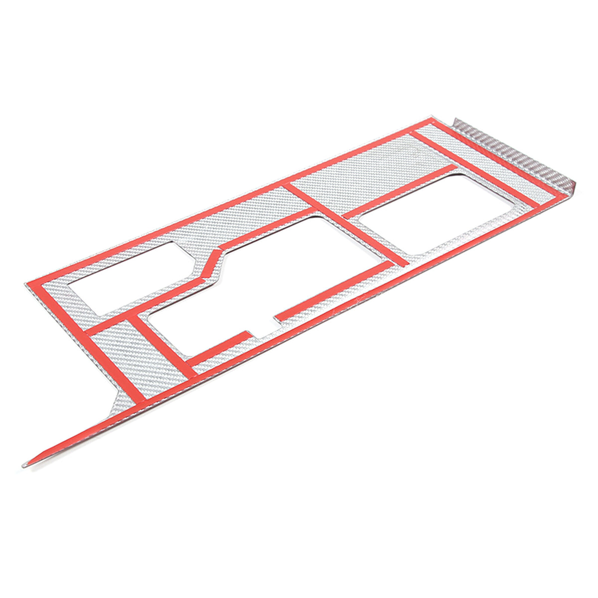Red Real Carbon Fiber Center Console Gear Panel Cover for Toyota Tundra 2022-26 8