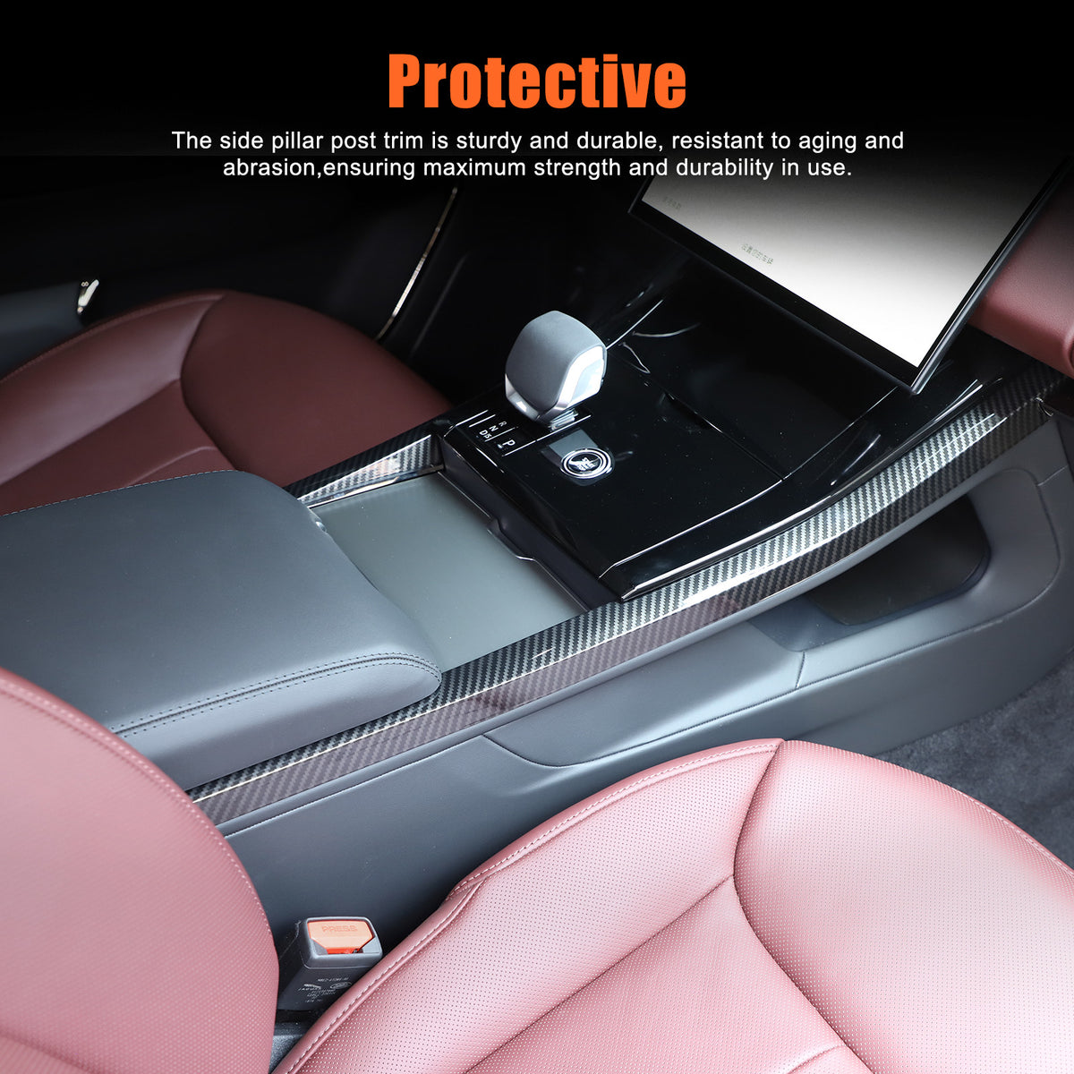 Carbon fiber Center Console Gear Shift Trim For Range Rover Sport L461 2023+ US 18