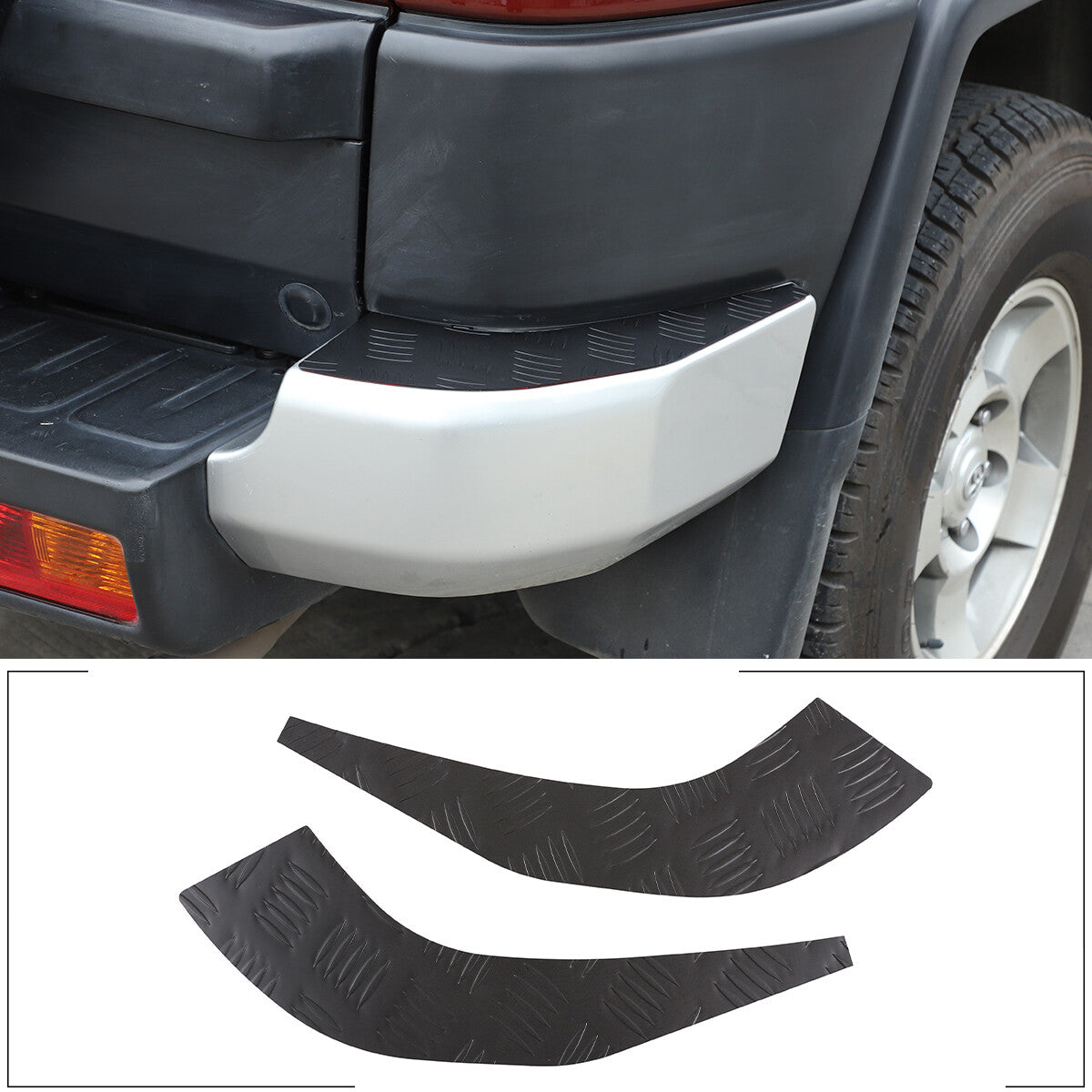 Rear Lower Bumper Side Trim Panel cover Sticker for Toyota FJ Cruiser 07-21 7