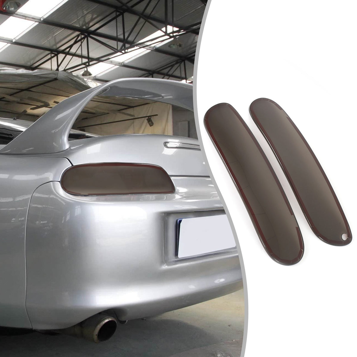 Smoked ABS Tail Light Smoke Housing Cover Trim for Toyota Supra 1993-2002 18