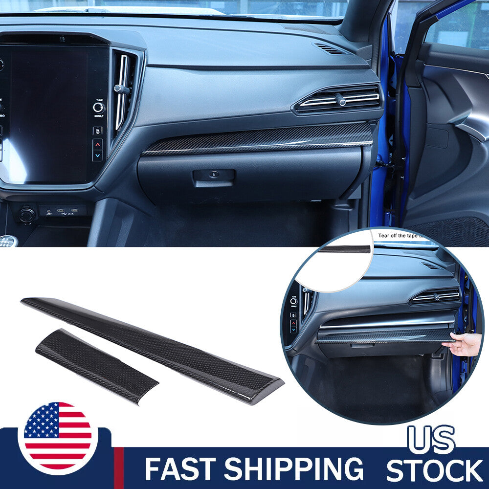 Real Carbon Fiber Console Dashboard Trim Cover For Subaru WRX STI VB 22-26 US 1