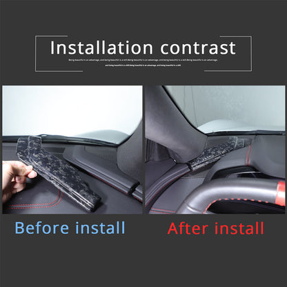 Forged Carbon Fiber Center Console Dashboard Cover Trim For Corvette C8 2020-26 18