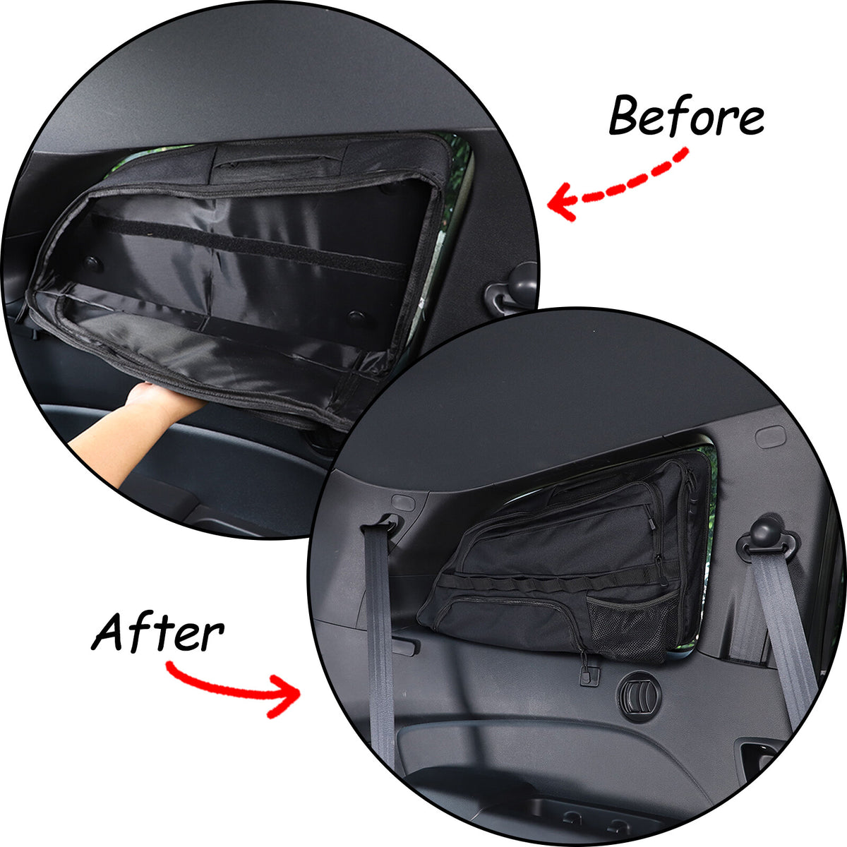 Car Trunk Left Side Window Storage Bag Tool Bag For Honda Pilot 2016-22 7