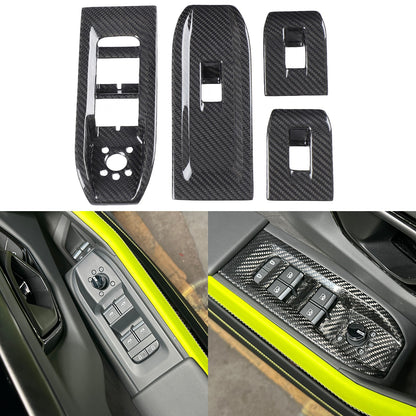Real Carbon Fiber Window Lift Switch Panel Trim For Lamborghini URUS/SE 18-21 US 10