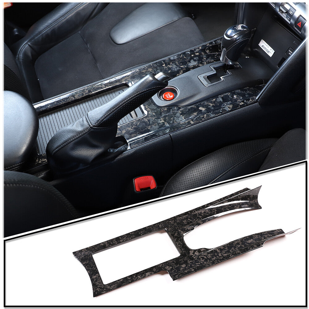 Forged Carbon Fiber Car Center Control Gear Panel Trim For Nissan GTR R35 08-16 2