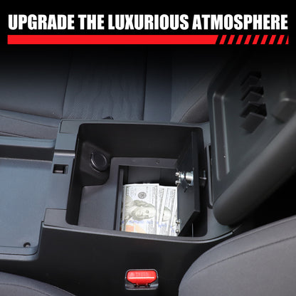 Center Console Safe GUN Storage Lock Box W/ TRAY For Nissan Frontier 2022+ 15