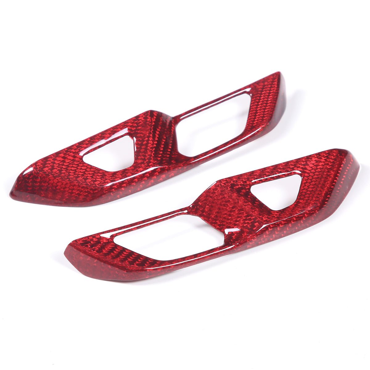 Red Real Carbon Fiber Full Interior Set Decor Trim Kit for Corvette C8 20-25 88