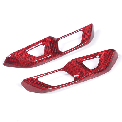 Red Real Carbon Fiber Full Interior Set Decor Trim Kit for Corvette C8 20-25 88