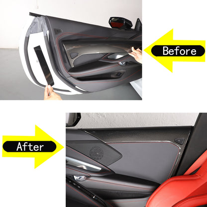 ABS Carbon Fiber Interior Full Cover Trim Kit Set For Corvette C8 2020-2025 24