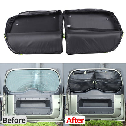 Carbon Pattern Tailgate Window Storage Bag For Land Rover Defender L663 2020+ 3