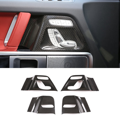 Real Carbon Fiber Door Seat Cover Trim Fit for Mercedes Benz W464 G63 G500 G550 2