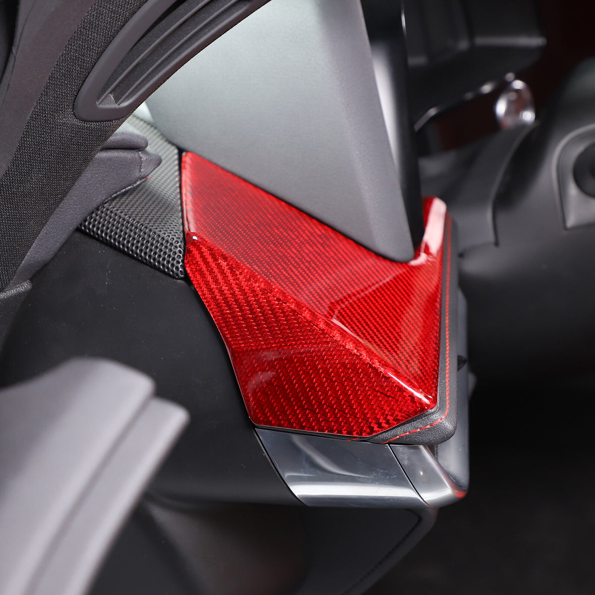 Red Real Carbon Fiber Full Interior Set Decor Trim Kit for Corvette C8 20-25 - Styles 26-30 57