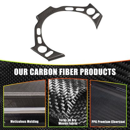 Matte Real Carbon Fiber Steering Wheel Button Trim For Nissan GTR R35 2008‑2016 4