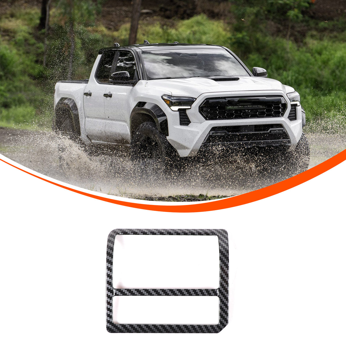 ABS Carbon Fiber Interior Full Set Panel Cover Trim Kit for Toyota Tacoma 24-26 - Styles 1-5 58