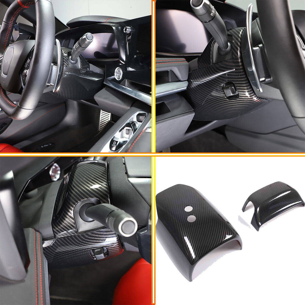 Carbon Fiber ABS Interior Full Decor Cover Trim Kit For Corvette C8 2020-2025 - Styles 36-40 31