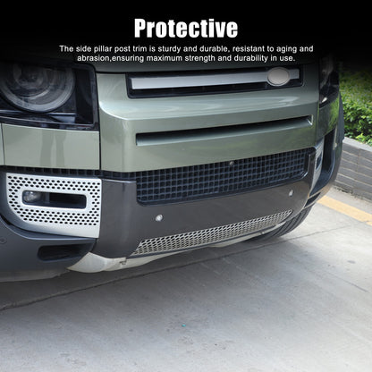 Real Carbon Fiber Front Bumper License Plate Base Trim For LR Defender L663 20+ 3