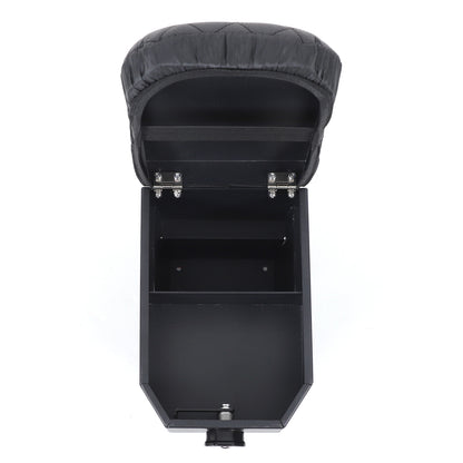 Aluminum Locking Center Armrest Vault Safe Storage Box For SEAT Leon 2008-2012 16
