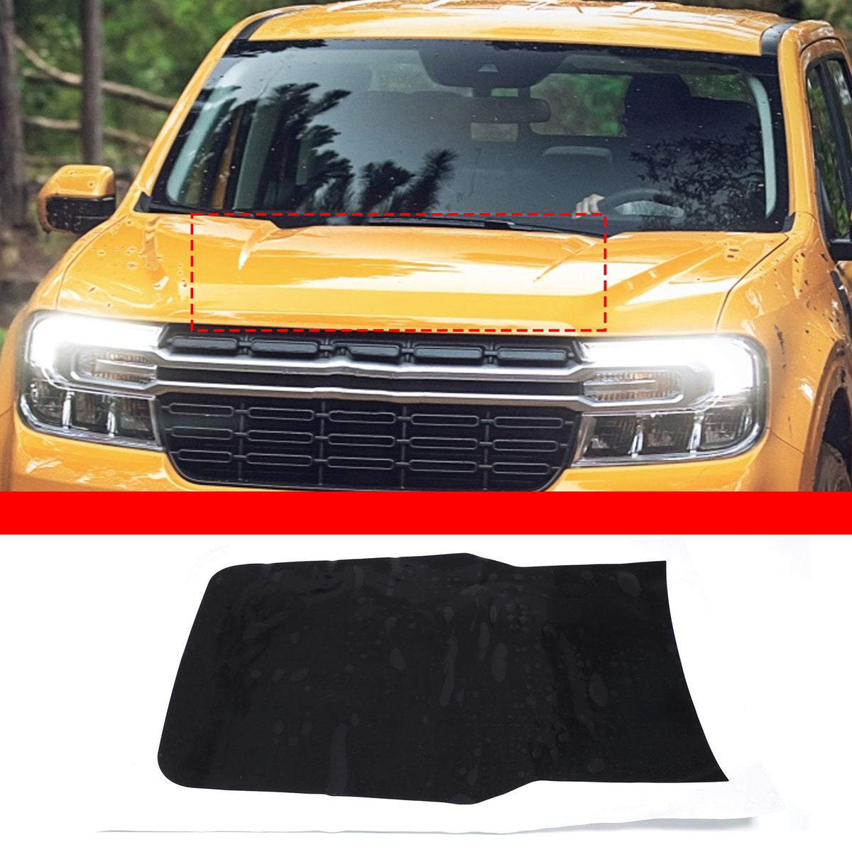 Hood Decal Trim Sticker For Ford Maverick 2022+ US 12