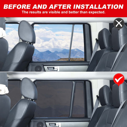 Full Car Window Screen Sun Shade Mesh Cover Windshield For LR Discovery 4 L319 14
