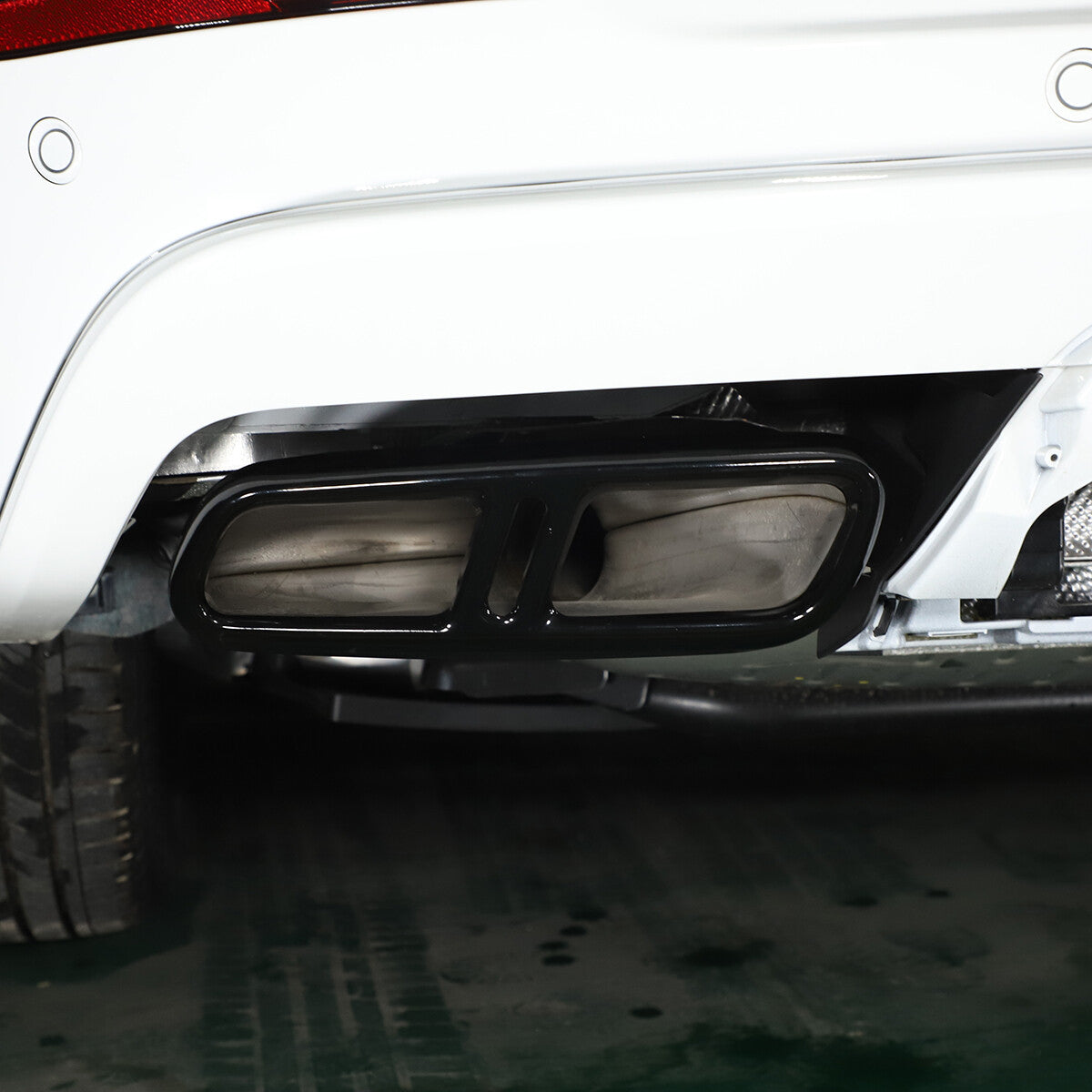 Black Steel Exhaust Pipe Tail Throat Cover Trim For LR Range Rover Sport 23+ US 6