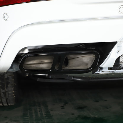 Black Steel Exhaust Pipe Tail Throat Cover Trim For LR Range Rover Sport 23+ US 6