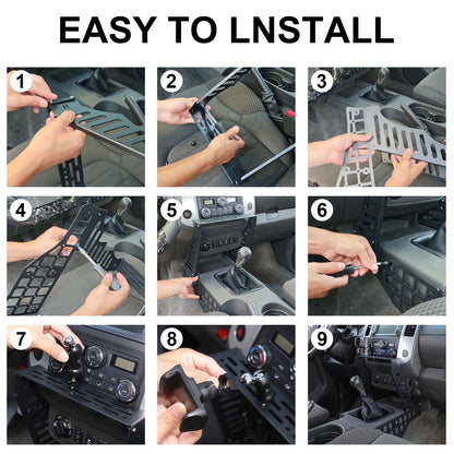 Center Molle Panel Digital Device Mount Clip For Nissan Frontier D40 2009-2017 14