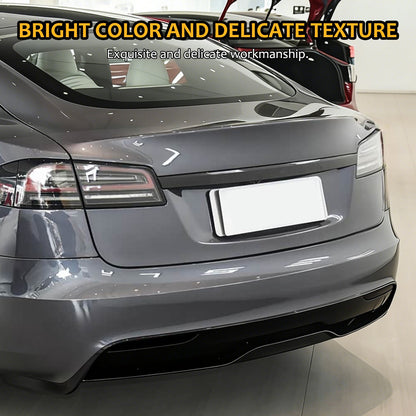 Smoked Black Rear Fog Tail Light Lamp Decor Cover Trim For Tesla Model S 2017+ 21