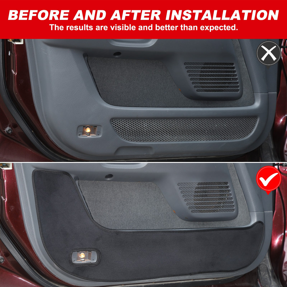 Door Side Anti-Kick Anti-Dirty Guard Cover Trim For Honda Pilot 2003-2008 US 10