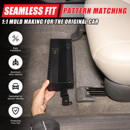 Black Alloy Under-seat Storage Basket Tray For Toyota Prado FJ120 2003-09 US 21