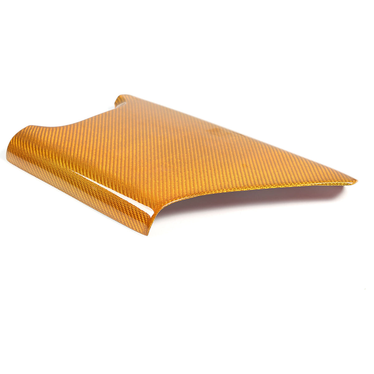 Yellow Carbon Fiber Center Console Armrest Box Cover Trim For Corvette C8 20-26 7