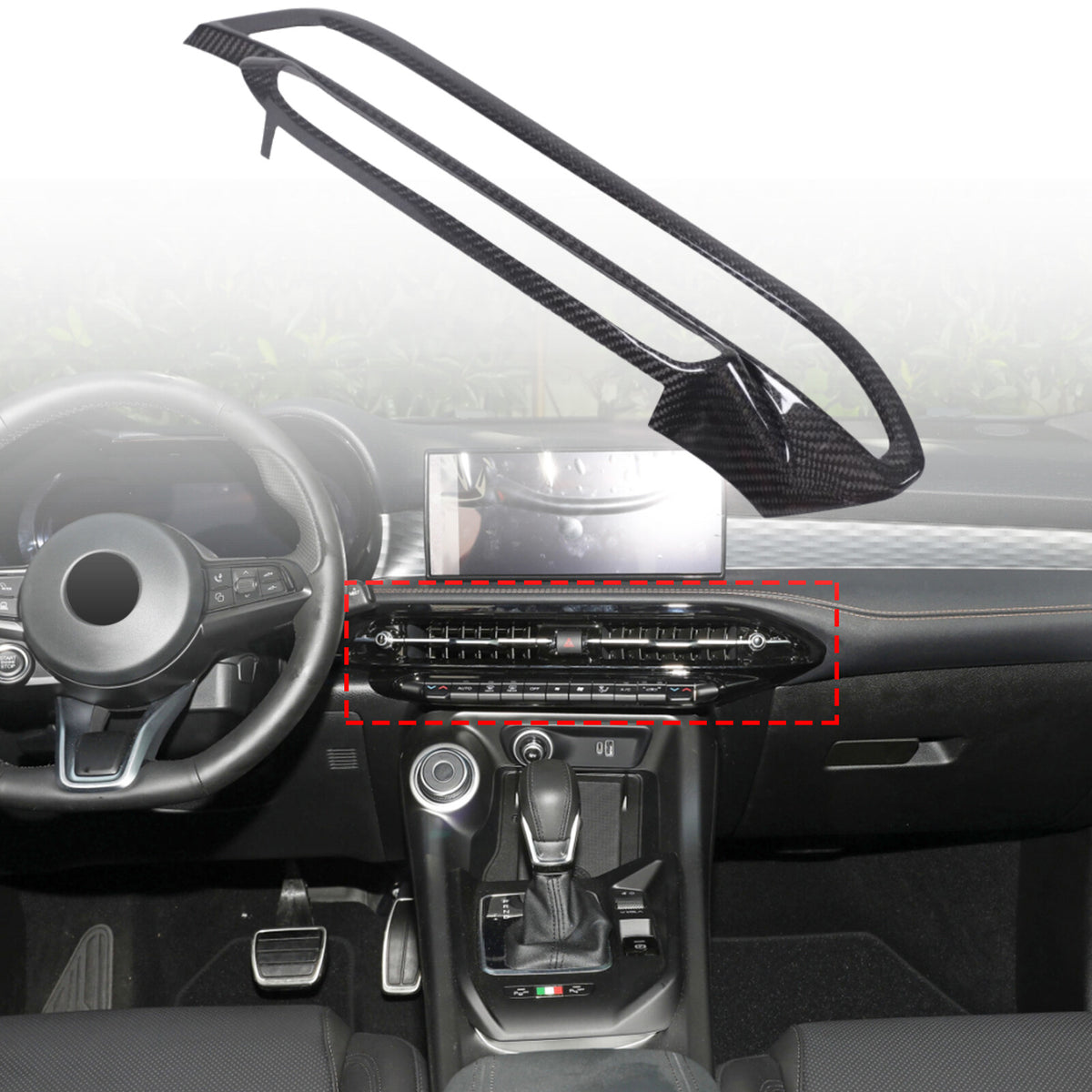 Real Dry Carbon Fiber Interior Center Console trim Kit For Alfa Romeo Tonale 23+ - Variants 1-5 37